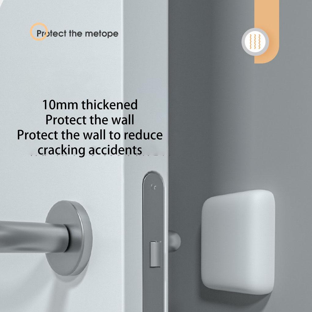 Квадратный дверной стопор, силиконовый, однотонный, съемный, 9 мм, клейкий, без перфорации, защитный чехол для стены офиса, холодильника