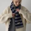 FACADE PATTERN Merino Wool Stripe Muffler_3 Colors