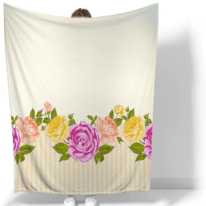 Простое фланелевое одеяло с цветочной тематикой, мягкое, легкое, теплое для гостиной, спальни, кровати, дивана, детей, взрослых, подарки