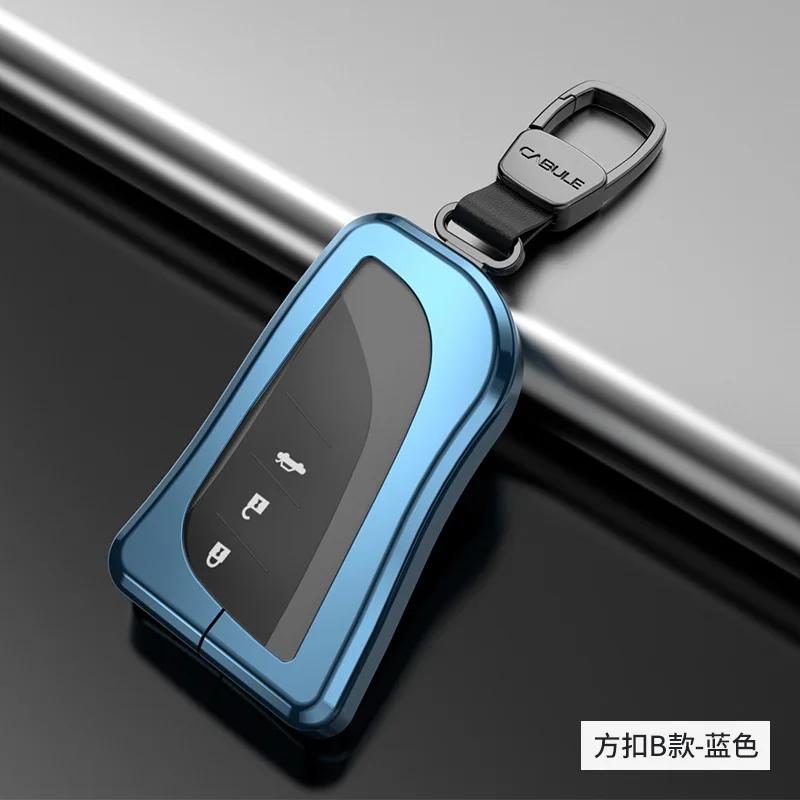 Styling Mouldings Aluminium Alloy+TPU Car Remote Key Cover key Case For Lexus ES300h ES350 ES200 ES260 LS350 LS500h Fob Key 2018