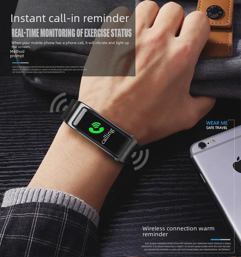 Умный браслет Y3Plus: Цветной экран, Bluetooth-музыка и звонки, мониторинг сердечного ритма и сна, шагомер и напоминание о звонках 2 в 1