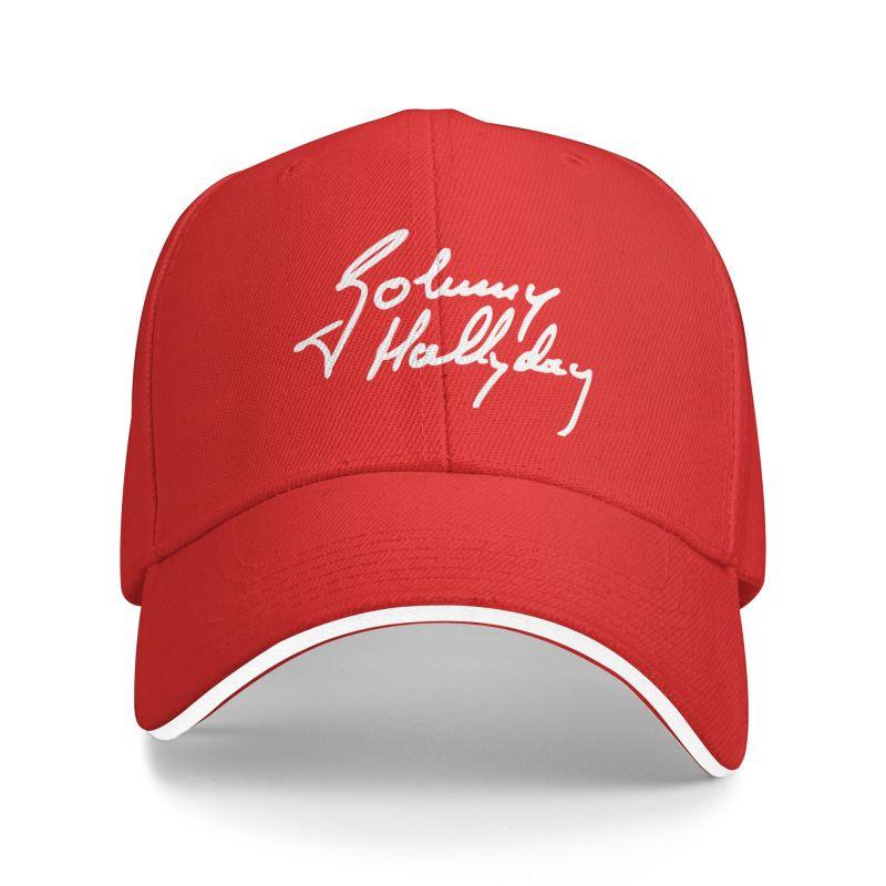 Custom French Rock Legend Johnny Hallyday Baseball Cap for Unisex Women Breathable Dad Hat Streetwear