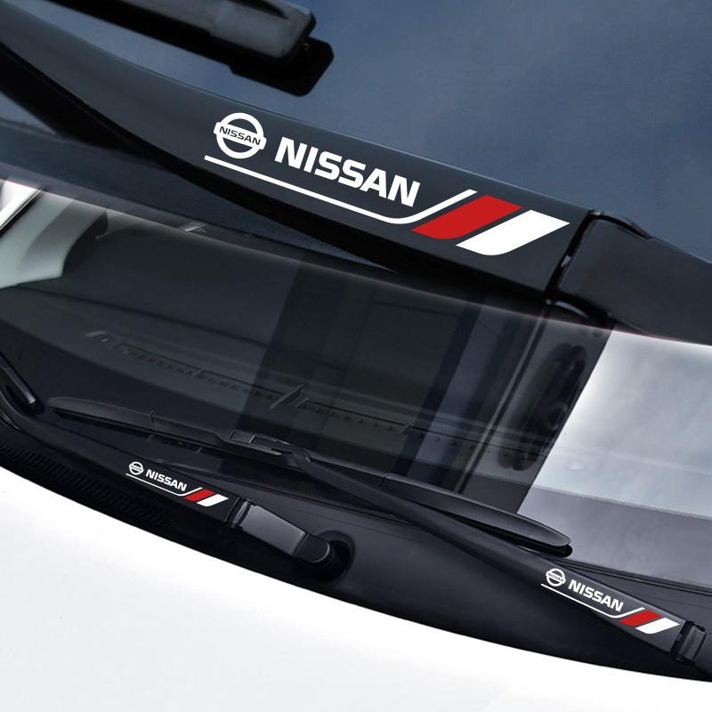 ARP5 2PCS Creative Car Sticker Windshield 3D Window Wiper Car Decal Sticker For Nissan Juke Sentra Navara Leaf Almera X-trail