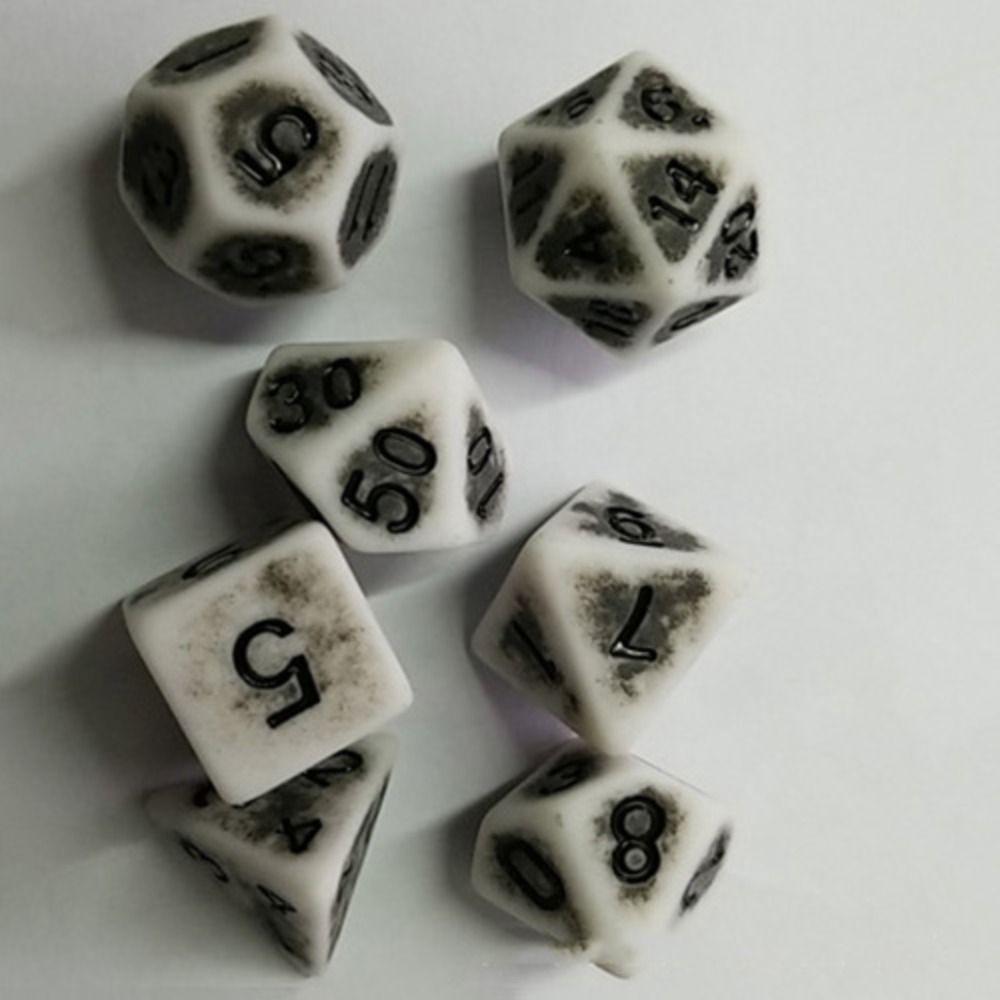 Наборы кубиков 7 цветов Акриловые цифровые наборы кубиков Уникальные крутые DND игровые фигуры Игра