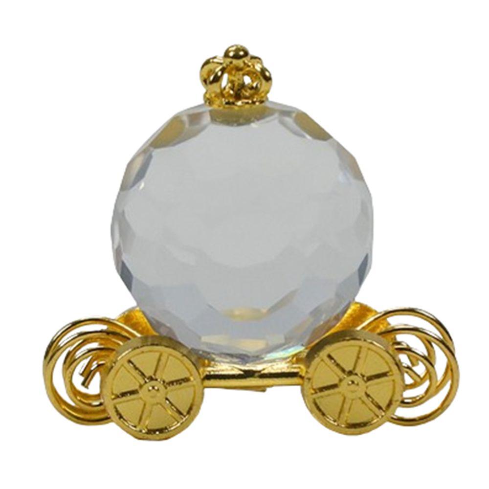 Mini Crystal Carriage Exquisite Table Ornaments Crystal Pumpkin Car Office Home Decoration