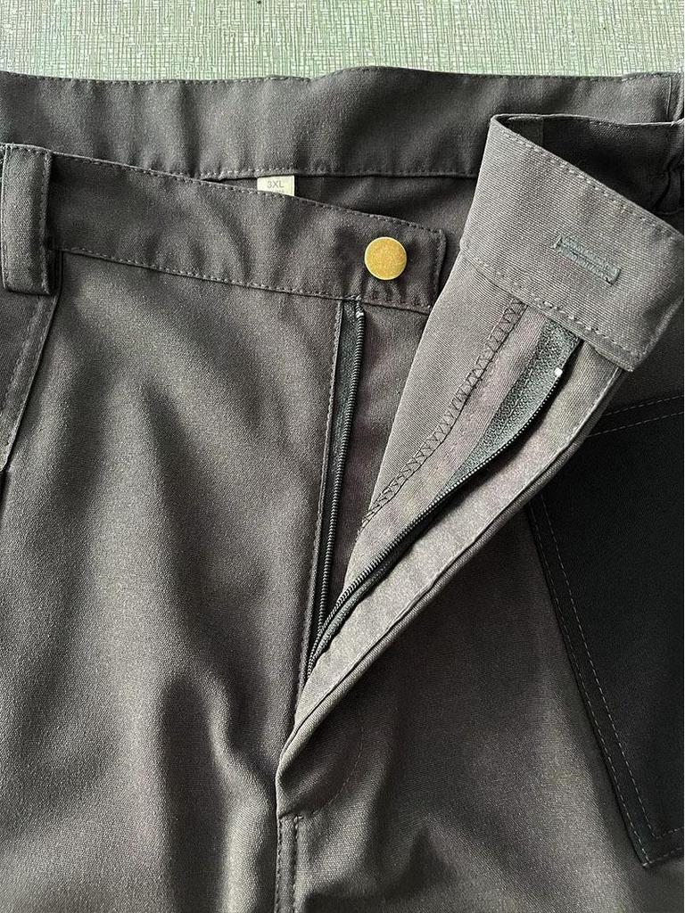 Men's Multi-Pocket Workwear Set: Wear-Resistant, Automotive Repair Jumpsuit with Logo