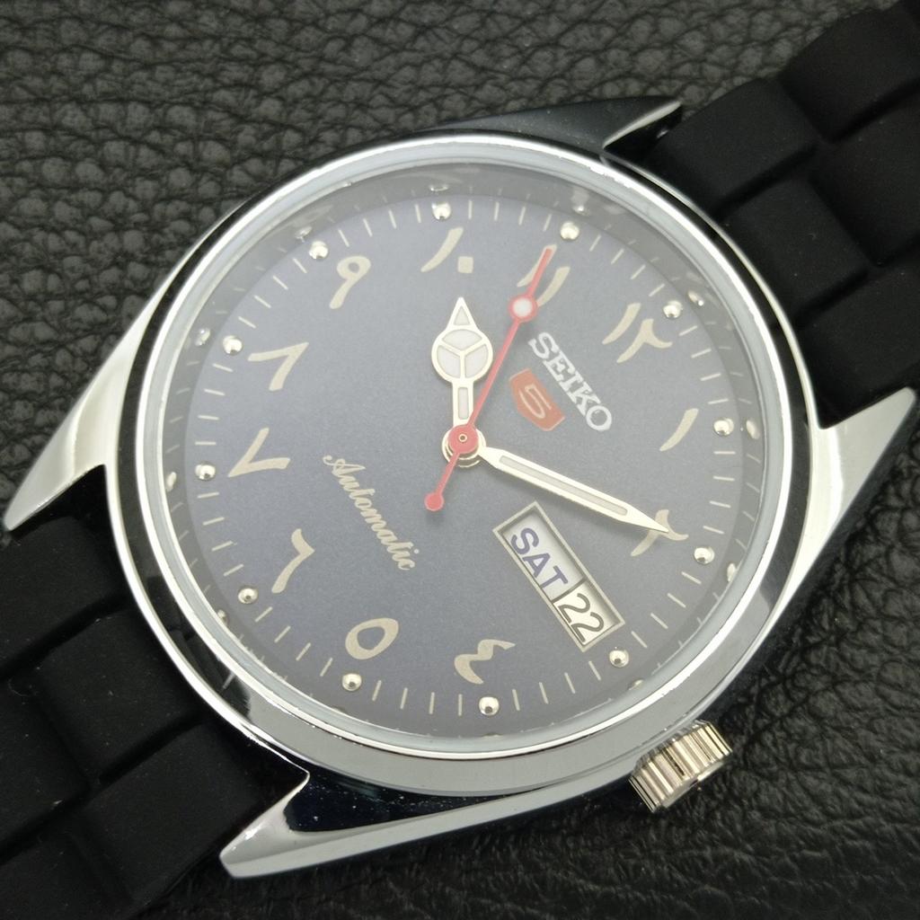 ВИНТАЖНЫЕ ВОССТАНОВЛЕННЫЕ ЧАСЫ SEIKO 5 AUTOMATIC 6309A ЯПОНИЯ МУЖСКИЕ С СИНИМ ЦИФЕРБЛАТОМ a441252-4