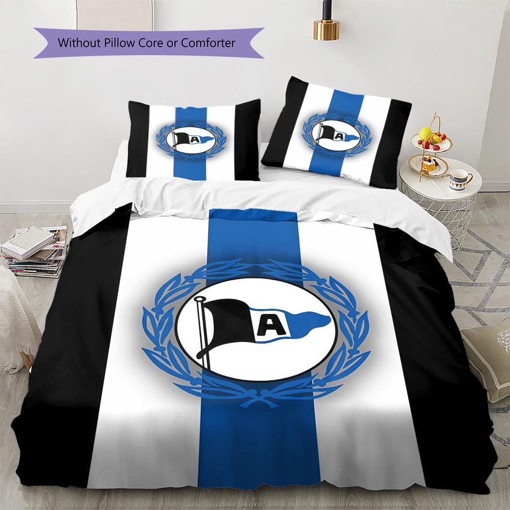 DSC Arminia Bielefeld Pattern Bedding Quilt Set Home Decoration Gift (1 * duvet cover + 2 * pillowcase without core).xwn