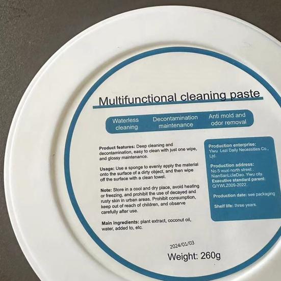 Белый крем для чистки обуви Безопасные ингредиенты Чистящая паста Удобный в использовании Губчатый аппликатор