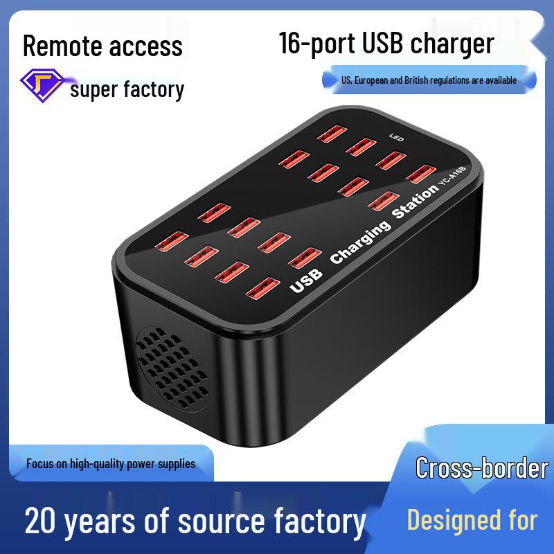 Germany 2026 YF16 100W USB Multi-Port Desktop Charger: Fast Charging Station for Mobile Devices