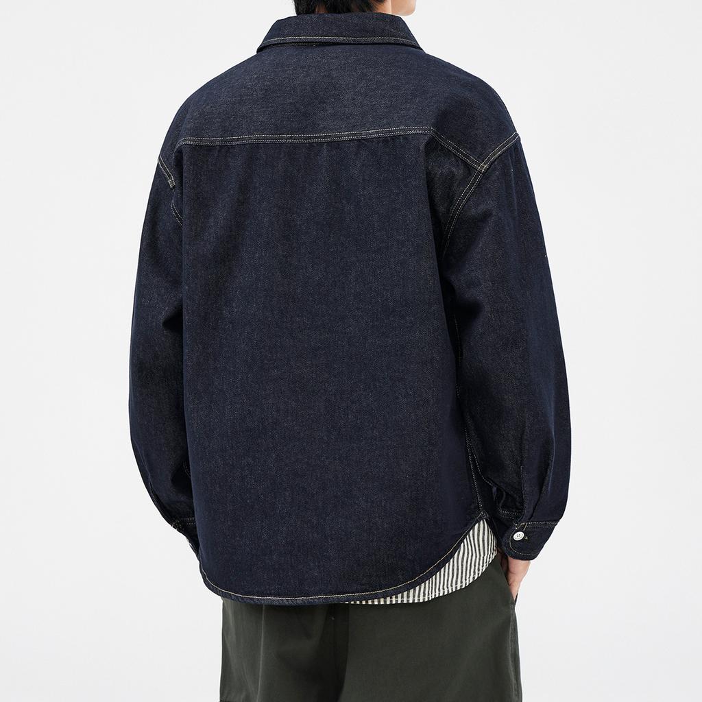 Мужская джинсовая куртка Hansca American Denim с широкими лацканами, мужская рубашка с несколькими карманами