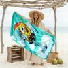 Spongebob Squarepants vibrant beach towel Foldable Couple beach towel, family beach towel set Vibrant Pattern Gift for Festivals