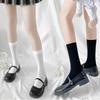1 пара женских длинных носков в стиле Лолита, однотонные носки до середины икры, подходящая юбка выше колена, высокая эластичность, японский студенческий стиль, носки средней длины, одежда для косплея