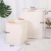 Foldable Cotton Linen Laundry Basket for Bedroom/Bathroom