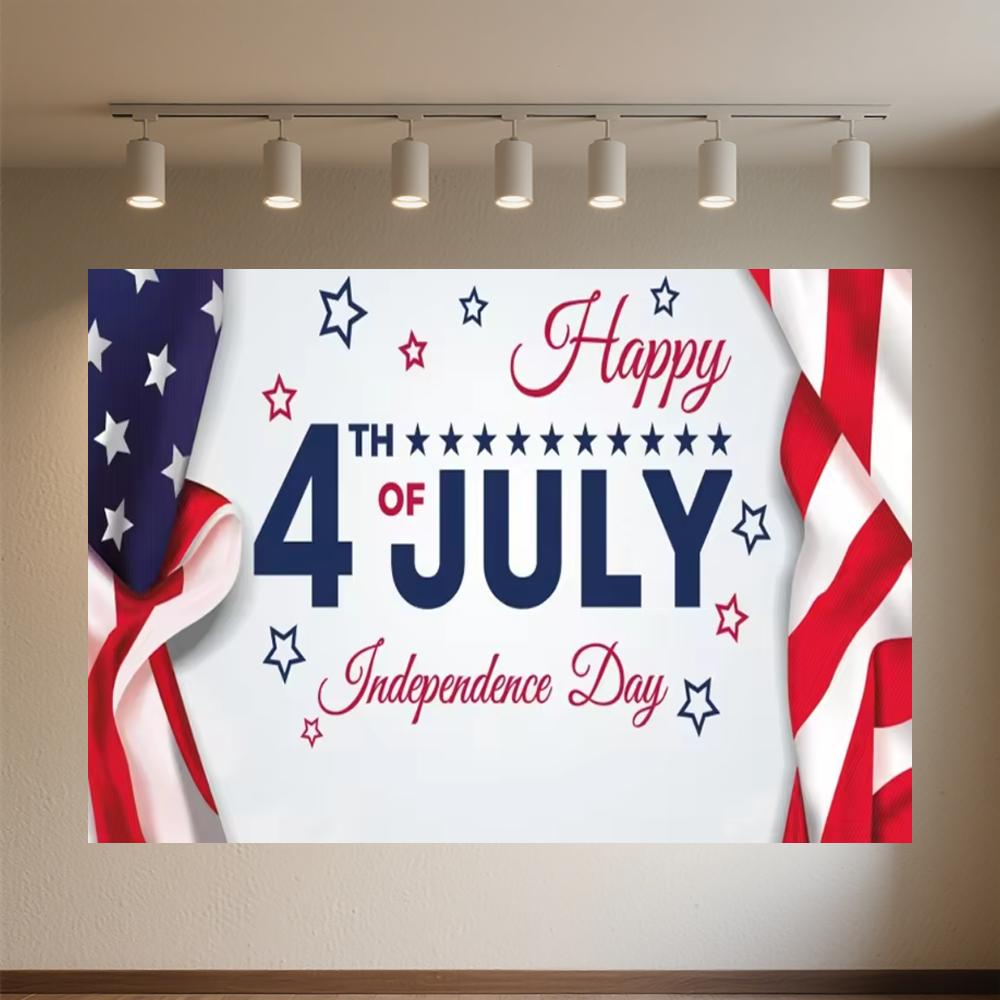 US July 4 Independence Day Background Celebration USA Flag 4th of July Independence Day Portrait Banner Decor Background Photo