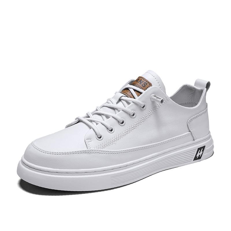 Модная мужская обувь весна-осень 2024 года, новая мужская повседневная обувь из кожи, повседневная кожаная обувь в британском стиле, трендовая спортивная обувь для мужчин