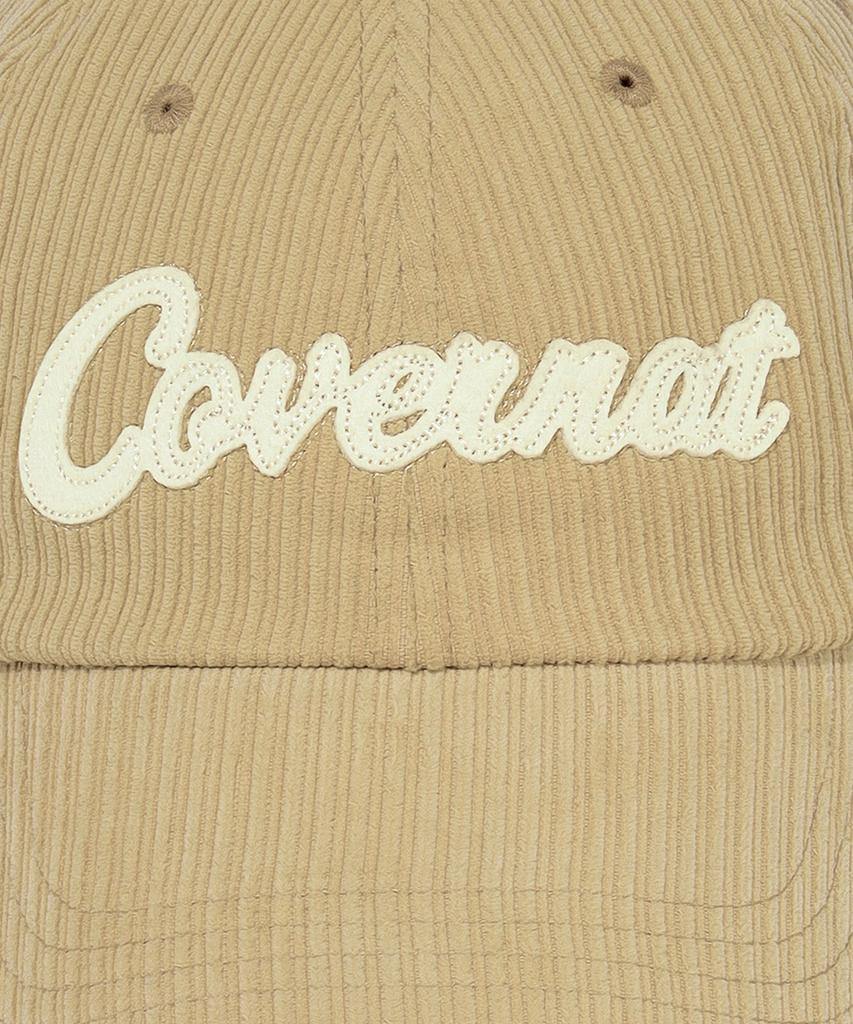 COVERNAT Оригинальная вельветовая бейсболка с аппликацией, бежевая