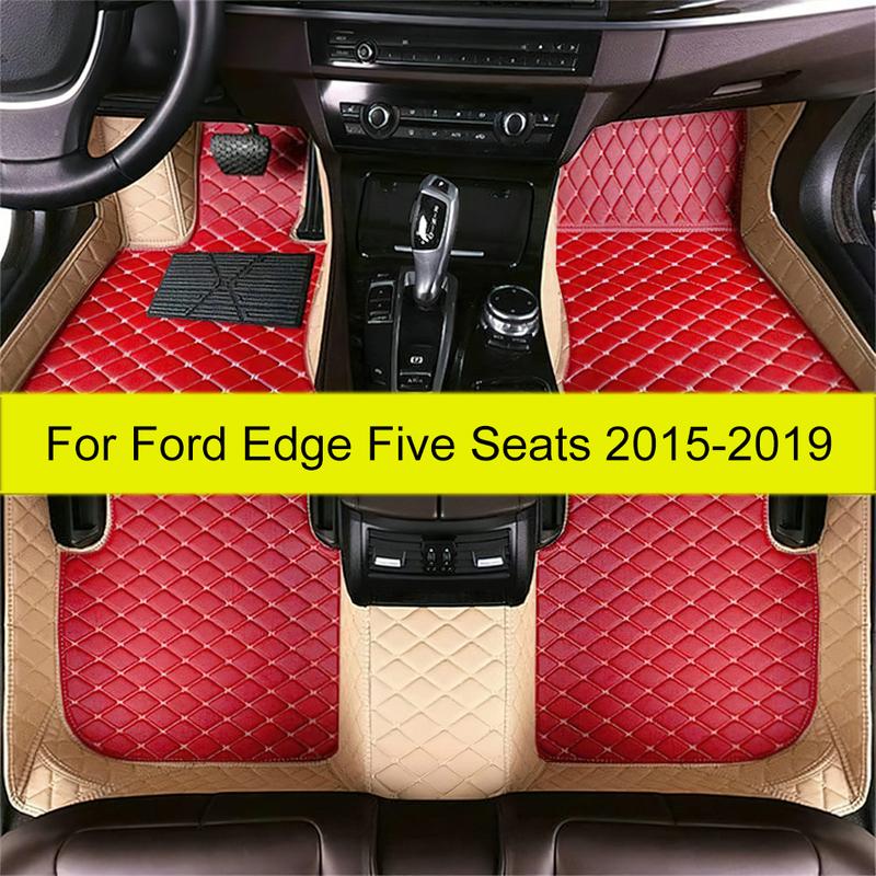Автомобильные коврики для Ford Edge Пятиместный 2015 2016 2017 2018 Автомобильные коврики для ног Покрытие из ковра Аксессуары для интерьера