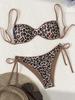 Swimsuit Leopard print strap-on sexy bikini split beach spa swimsuit ladies