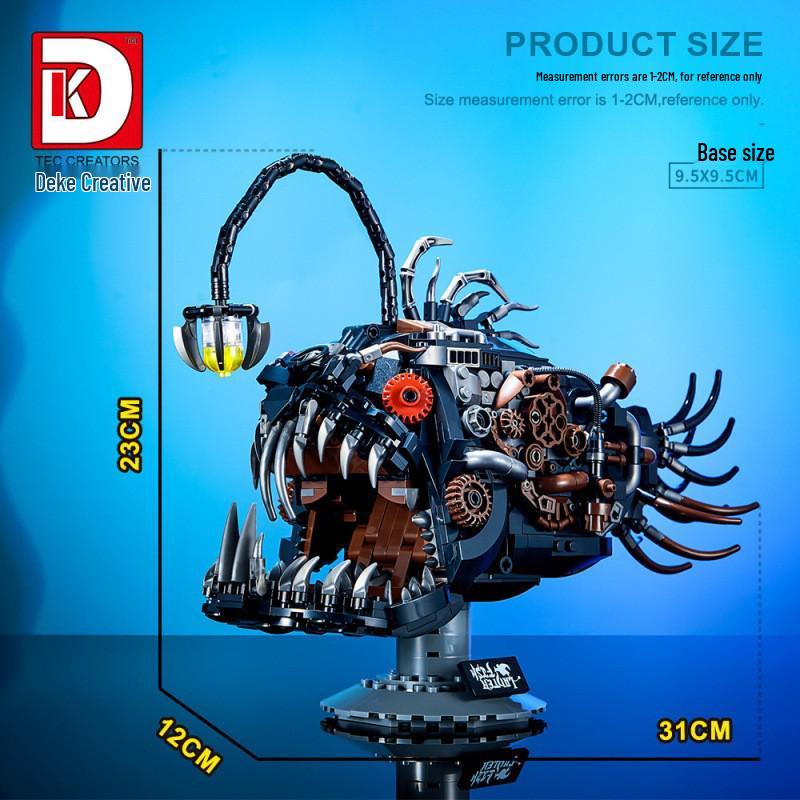 Deco 7042 Mechanical Lanternfish Building Block Model with Lights – Advanced Toy for Boys & Adults