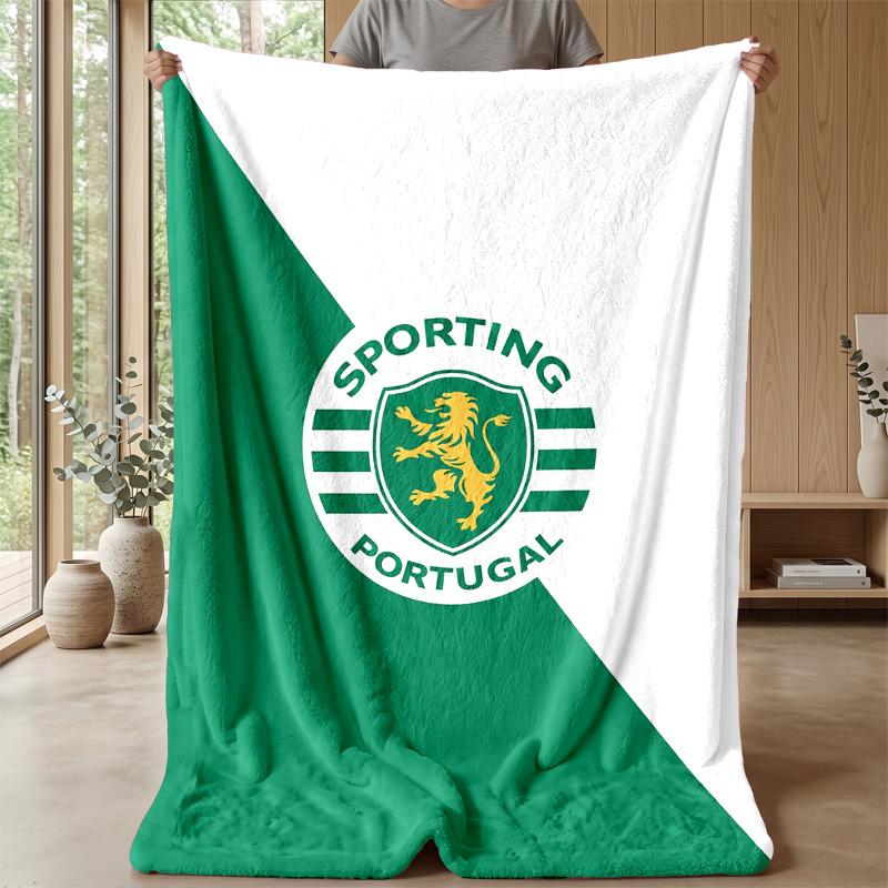 Sporting CP FC Soft Flannel Fleece Blanket Lightweight Cozy Warm Throw Blanket For Sofa Bed Home Decor