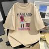 Erling Haaland Norway Vintage Tshirt Men And Women Summer Clothing Fashion High Quality Short Sleeved Top Streetwear