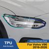 Для Volvo V90 2016-2026 Дымчато-черный Высокоглянцевый Готовый к установке ТПУ Защитная пленка для фар автомобиля PPF Антицарапающаяся Виниловая обертка Комплект чехлов