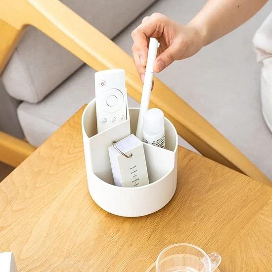 Desk Organizer I Plastic Holder with 3 Compartments I Multifunctional |Pen and Pencil Holders I