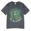 cotton t-shirt Funny Save The Planet Kill All Humans Robot Graphic Print T Shirt Men's Women Fashion Short Sleeve T-shirt Oversized Cotton Tees