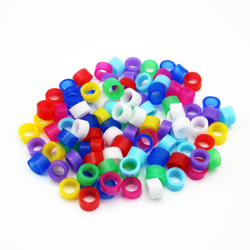 200 Pcs Bird Ring Leg Bands for Parrot Finch Canary Gouldian Diameter 3mm 4mm 5mm Bird Foot Ring Color Random Delivery