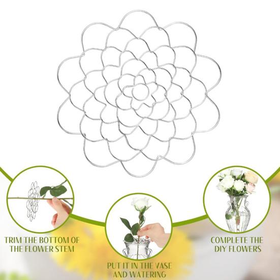Многоразовая цветочная сетка из нержавеющей стали, проволока в виде цветка-лягушки, сетка-аранжировщик для вазы, цветочная композиция, дисплей для растений