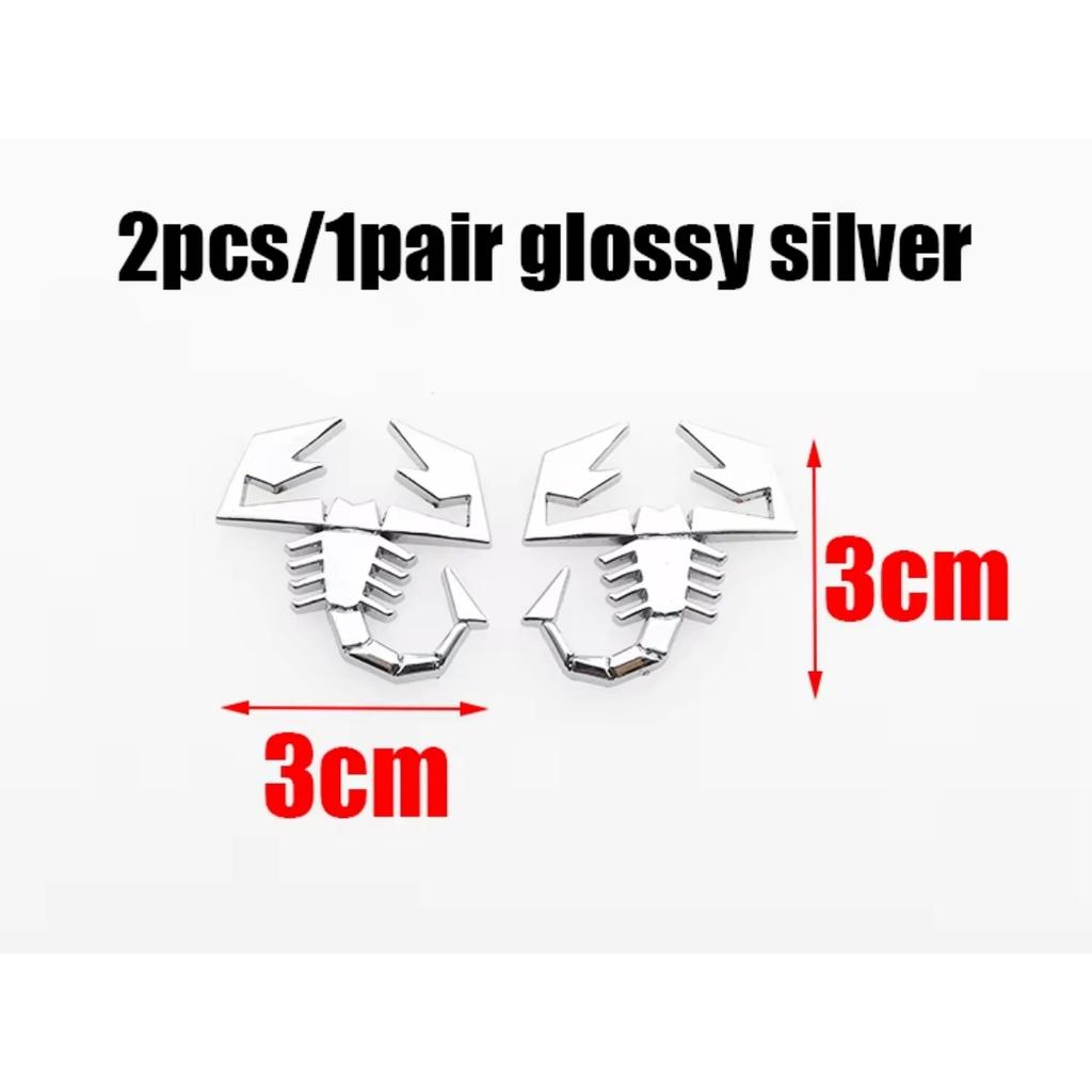 1Pcs 3D Metal Car Fender Side Logo Rear Trunk Emblem Badge Sticker for Abarth 500 600 124 125 595 Egea
