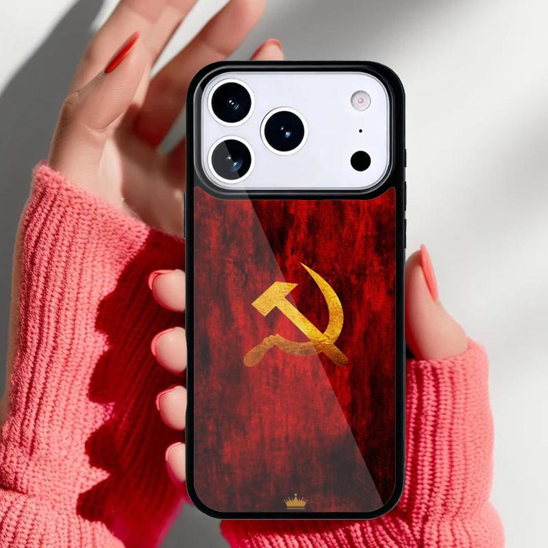 Russia Soviet Union Flag Phone Case for iPhone 17 Air 16e 15 14 13 Pro Max Back Cover for 12 11 Pro Coque