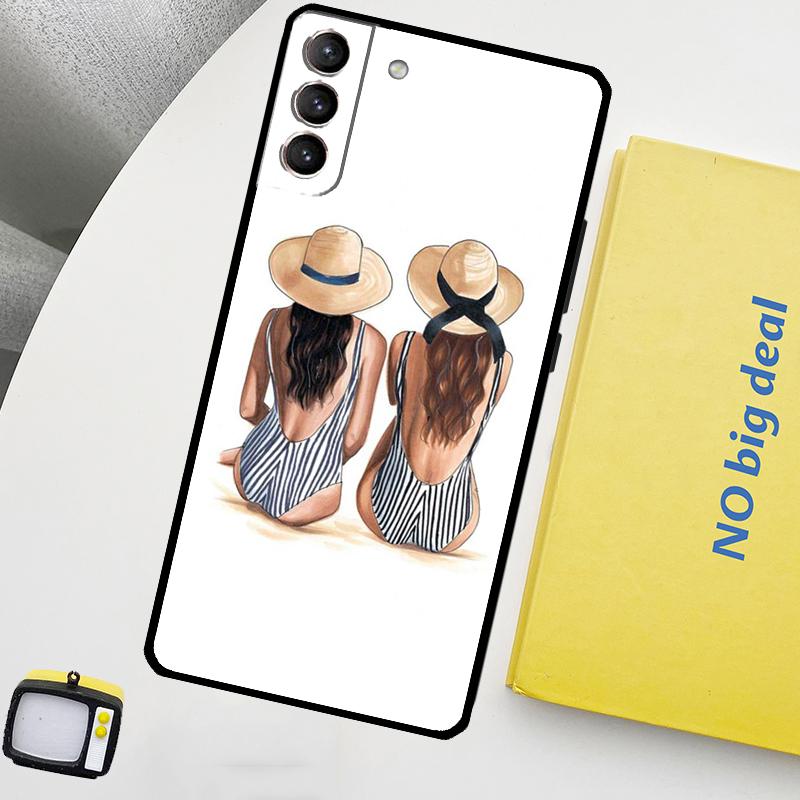 Чехол для телефона Best Friends BFF Matching для Samsung Galaxy S22 S23 Ultra Note 20 10 Plus S9 S10 S20 S21 S23 FE