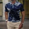 Men's Summer Hawaii Printed Golf Shirt Botton Short Sleeve Top Men's Casual Fashion Shirt