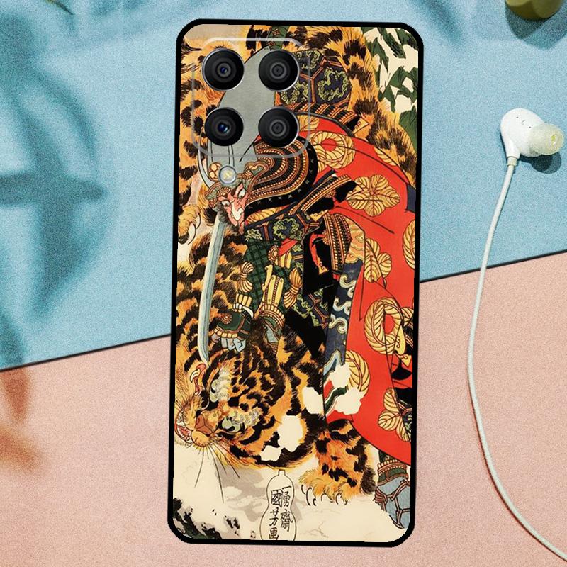 Японское искусство укиё-э Пантера Тигр Для Samsung Galaxy M33 M35 M55 M15 M12 M13 M14 M34 M54 M53 M21 M31 M11 M32 M52 M06 M16 Чехол