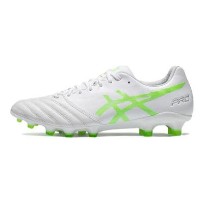 Ds Light X-Fly Pro L.E.. Круглый носок, шнуровка, AG (Резиновый короткий стержень) Кожаные футбольные бутсы Мужские футбольные бутсы Бело-зеленые 1101A025-105