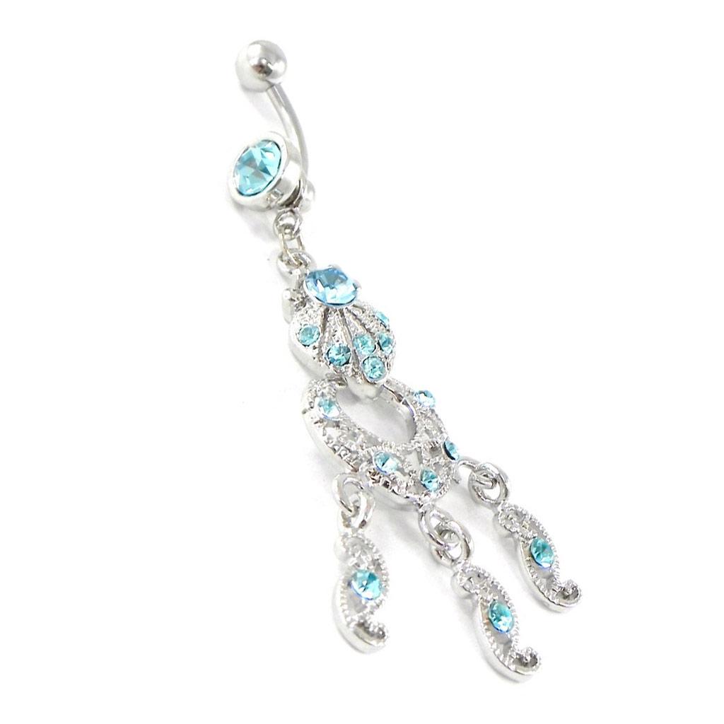 Les Trésors De Lily [H9385] - Бирюзовый пирсинг «Богиня»