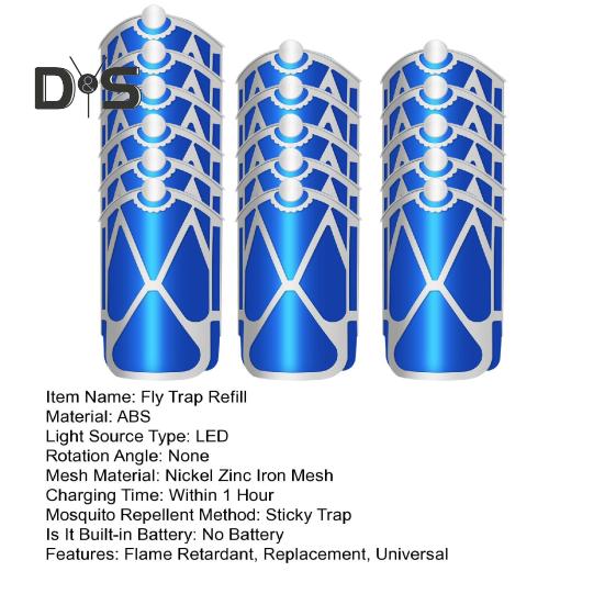 4/6/8/10/12/16Pcs Fly Trap Refills for ZEVO M364/Max Gnats Flies Beetles Moths Fruit Flies Small Flying Animals Catcher Trap Replacement Cartridge