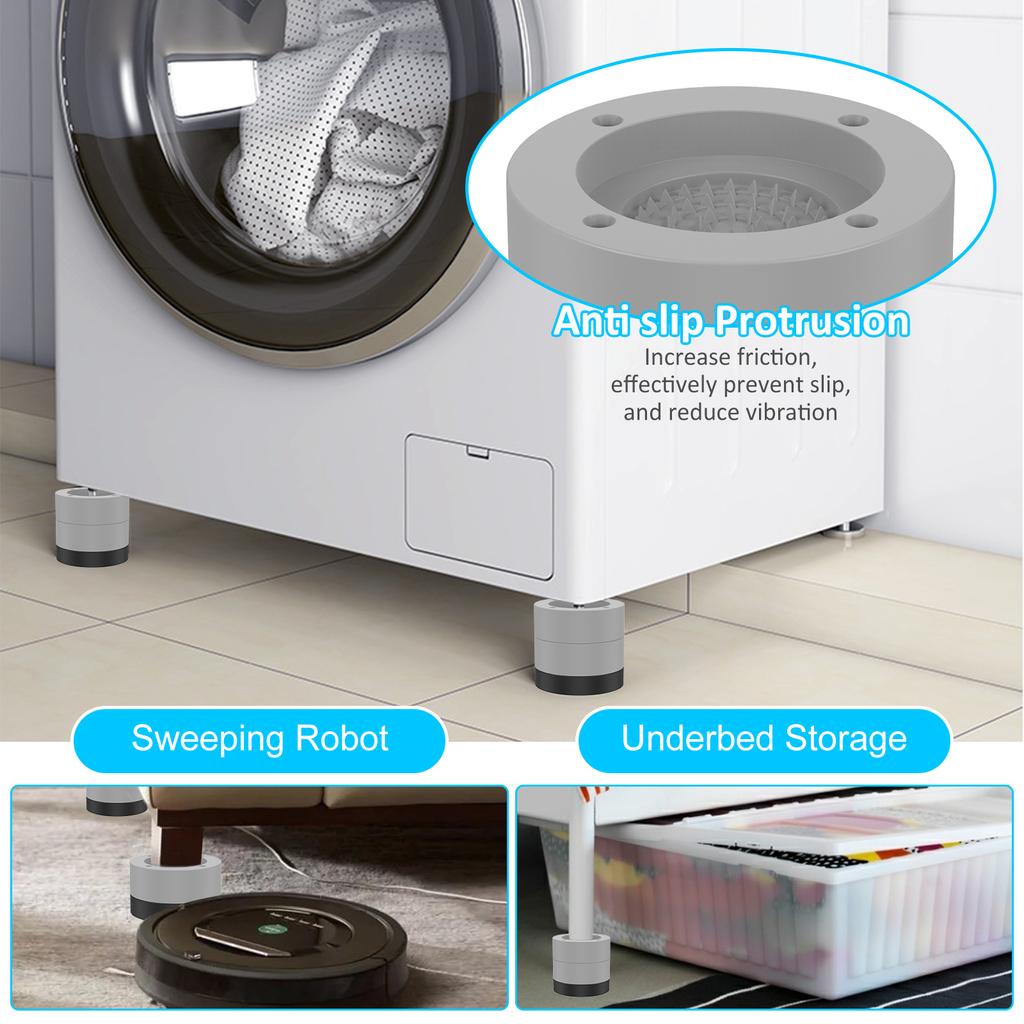 Круглые подъемные механизмы для мебели, прочные, 2,36-дюймовые, регулируемые подъемные механизмы для кроватей и стульев, противоскользящие подъемные механизмы для стиральной машины, подъемник для дивана