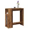 VidaXL Bar Table with Shelves Old Wood Engineered Wood, Pub Table, High Table, Bar Stool Table, Table 854371