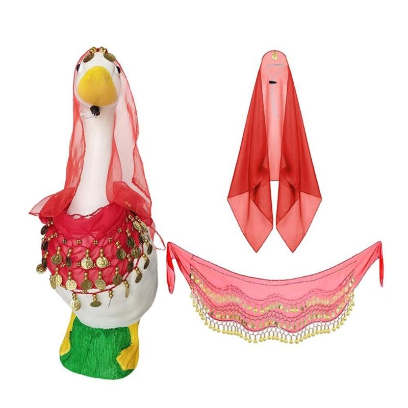 Комплект одежды для танца живота, Хип-шарф для танца живота, Шарф для головы с монетами, Цыганские аксессуары для костюма, Женский костюм для танца живота