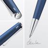 Lamy Шариковая ручка Studio Imperial Blue Элегантная шариковая ручка в корпусе из нержавеющей стали Клип-пропеллер Стержень большой емкости Ширина линии M Черный LAMY