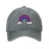 Bisexual Rainbow Baseball Cap Trucker Cap Custom Cap golf hat genuine hats for Unisex For Women  Unisexs