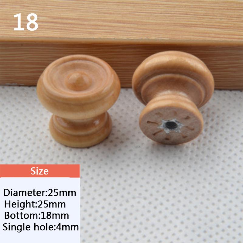 Ручка для мебели из массива дерева Круглая одноотверстная ручка из массива дерева Ручка в виде листа лотоса для ящика шкафа
