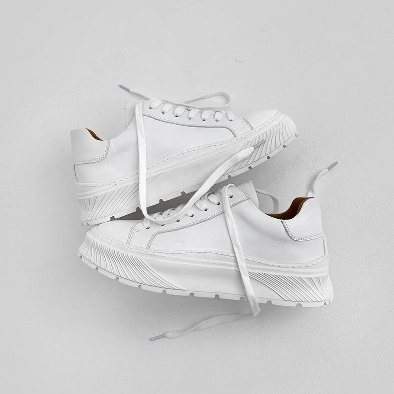 Модная мужская повседневная белая обувь на шнуровке, оригинальные кожаные балетки, дизайнерские кроссовки на платформе, молодежная уличная обувь, zapatos