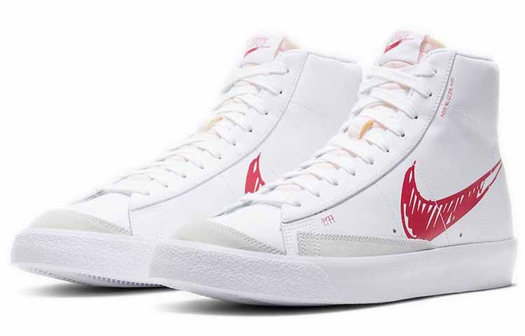 Nike Кроссовки Blazer Mid 77 Sketch White Red CW7580-100