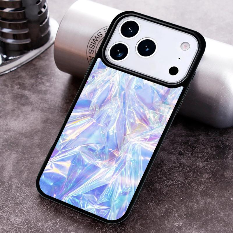 Голографический переливающийся чехол для телефона для iPhone 17 16 15 Pro Max Air 14 13 12 11 Plus Ударопрочный чехол
