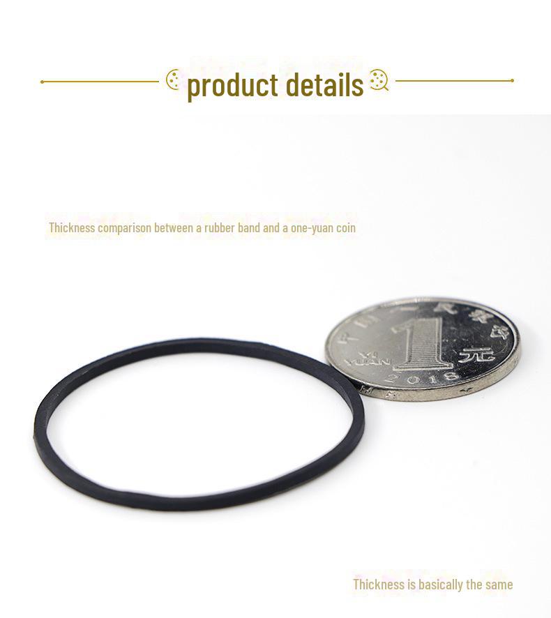 Высокоэластичные черные резинки - прочные, устойчивые к выцветанию, кольца из вьетнамской коровьей резины