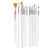2 Set Synthetic Brush Nail Art Brushes Light Handle Fine Detail Pens Beginner Nail Learner